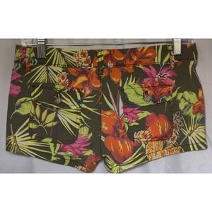Holister Floral Stretch Print Hot Pants Shorts.‎ Size 1